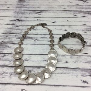 Belly Dancer Gypsy/Boho Silver Necklace Set